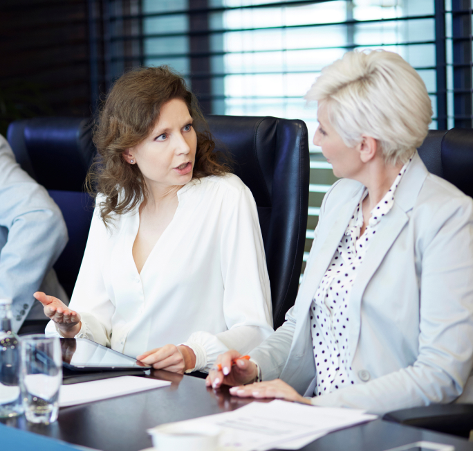 business women conversating