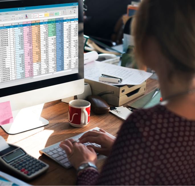 spreadsheet document information financial startup concept